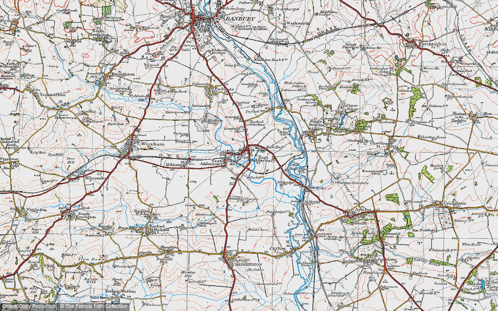 Old Map of East Adderbury, 1919 in 1919