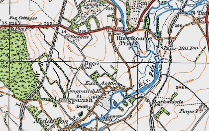 Old map of East Aston in 1919