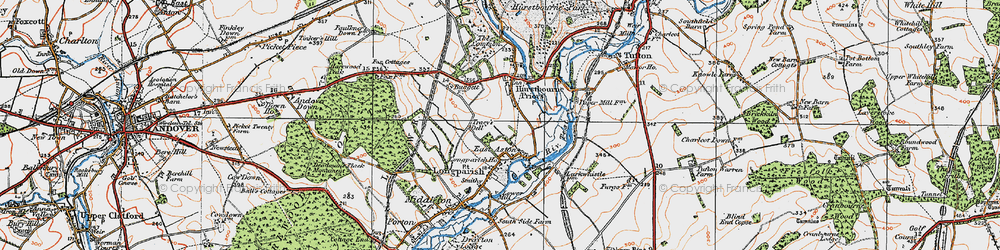 Old map of East Aston in 1919