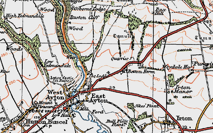 Old map of East Ayton in 1925