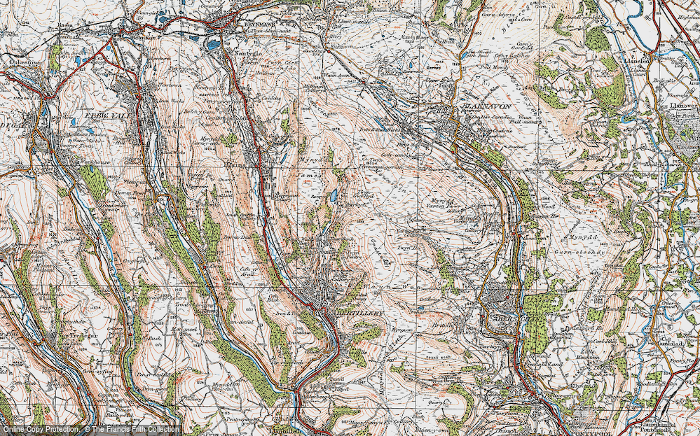 Old Map of East Bank, 1919 in 1919