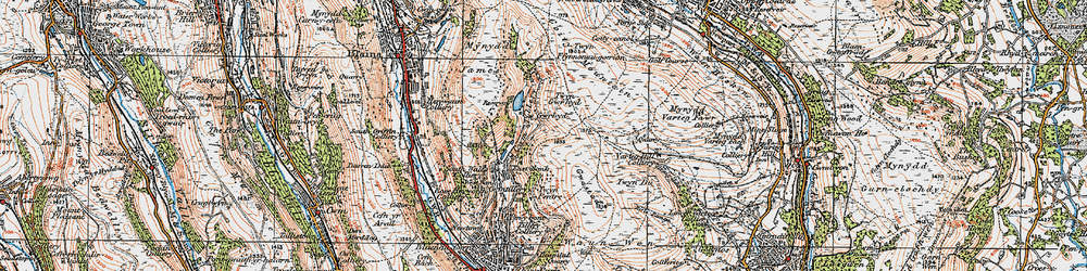 Old map of Twyn Gwryd in 1919