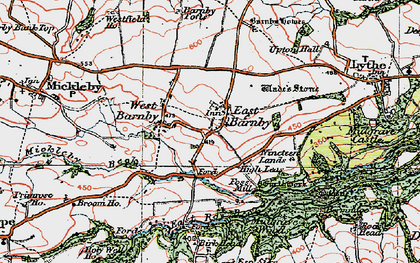 Old map of Barnby Tofts in 1925
