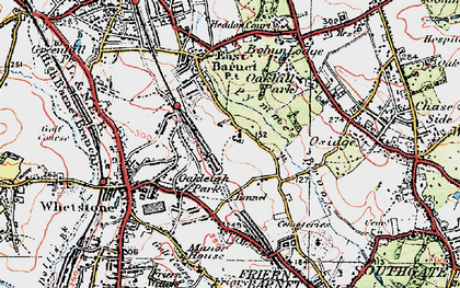 Old map of East Barnet in 1920