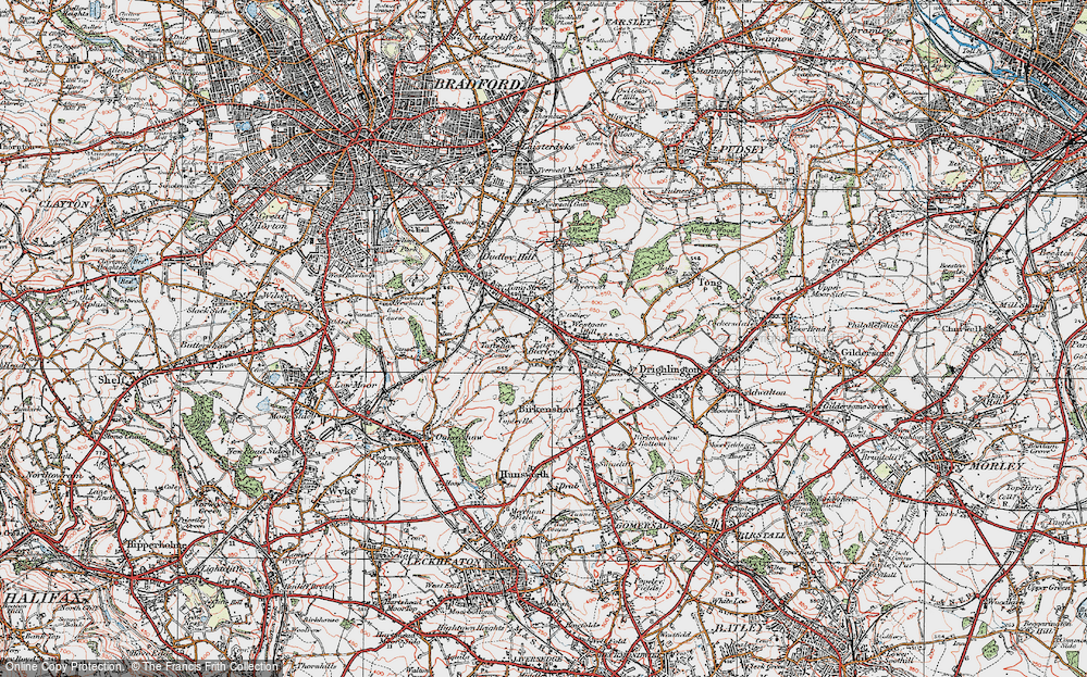 Old Map of East Bierley, 1925 in 1925