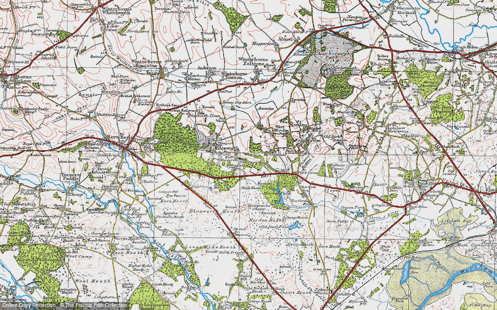 Old Map of Historic Map covering Woolsbarrow (Fort) in 1919