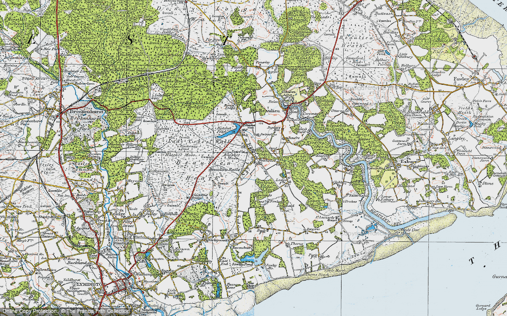 Old Map of East Boldre, 1919 in 1919