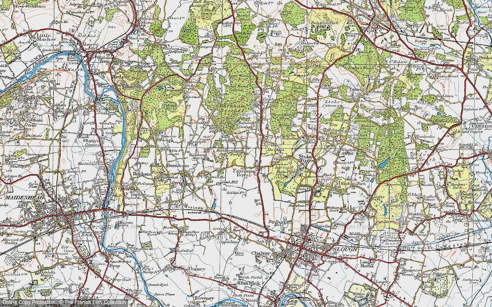 Old Map of East Burnham, 1920 in 1920