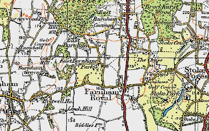 Old map of East Burnham in 1920