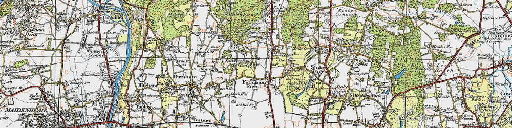 Old map of East Burnham in 1920