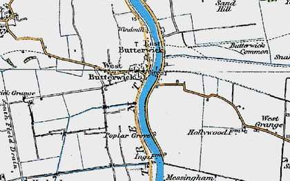 Old map of East Butterwick in 1923