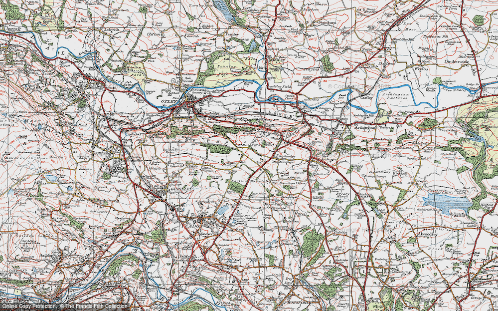 Old Map of East Carlton, 1925 in 1925