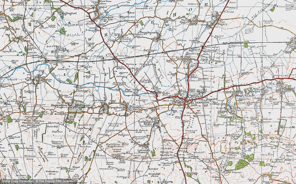 Old Map of Historic Map covering Aughton in 1919