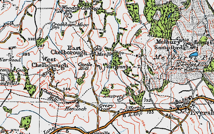 Old map of East Chelborough in 1919