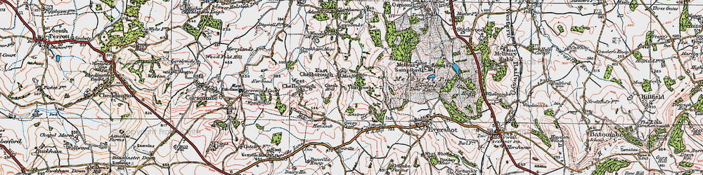 Old map of East Chelborough in 1919