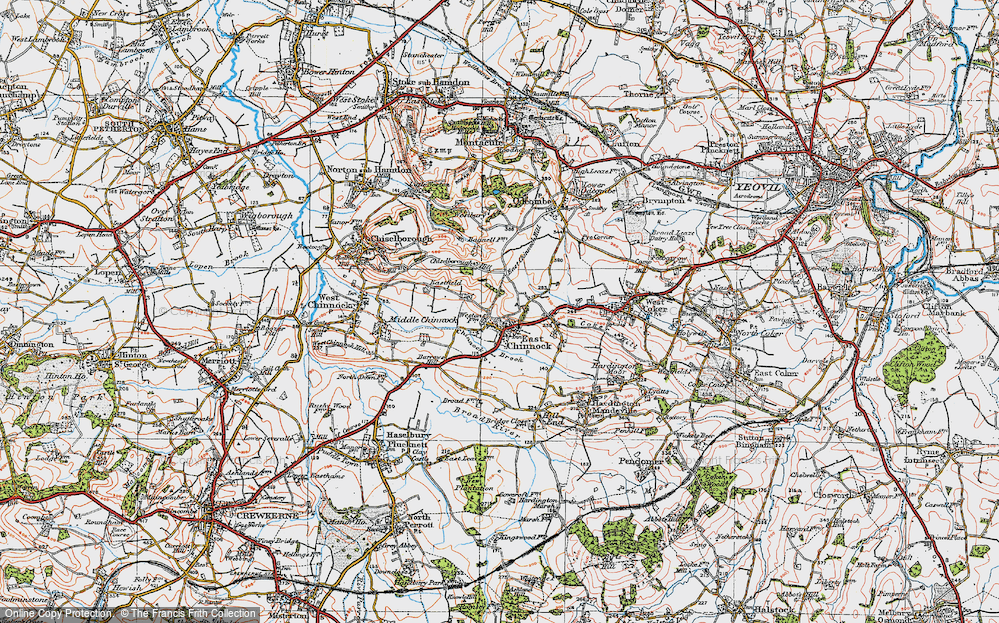 Old Map of East Chinnock, 1919 in 1919