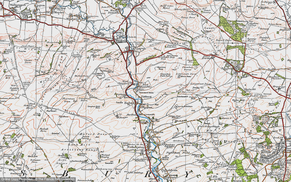 Old Map of East Chisenbury, 1919 in 1919