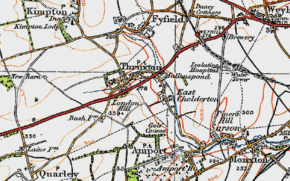 Old map of East Cholderton in 1919