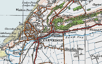 Old map of East Clevedon in 1919
