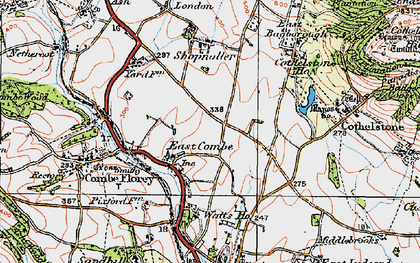 Old map of East Combe in 1919