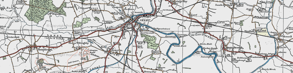Old map of Barlow Grange in 1924