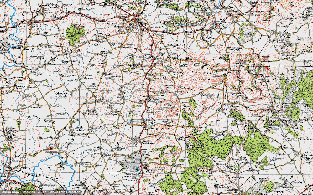Old Map of East Compton, 1919 in 1919