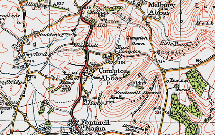 Old map of East Compton in 1919