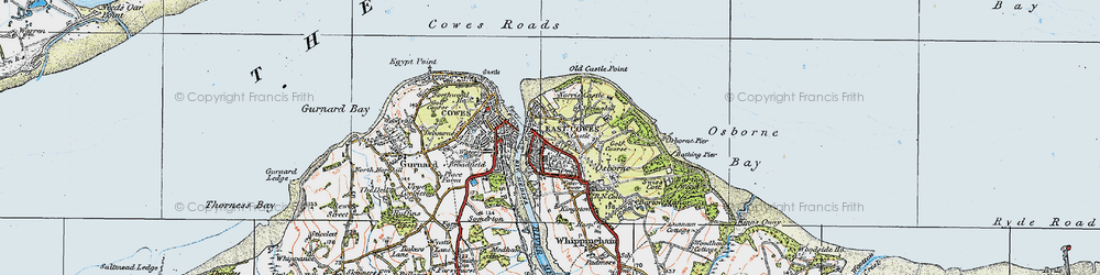 Old map of Solent, The in 1919