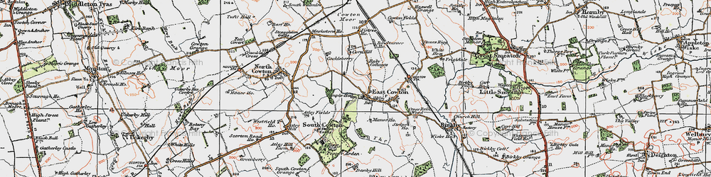 Old map of Bowlturner Ho in 1925
