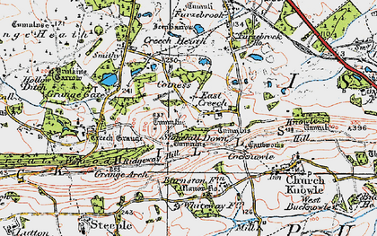Old map of East Creech in 1919
