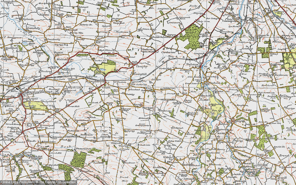 Old Map of East Curthwaite, 1925 in 1925