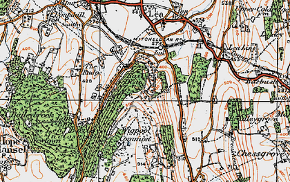 Old map of East Dean in 1919