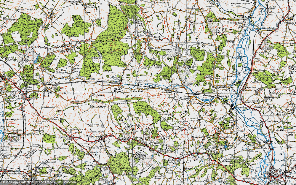 Old Map of Historic Map covering Gatmore Copse in 1919