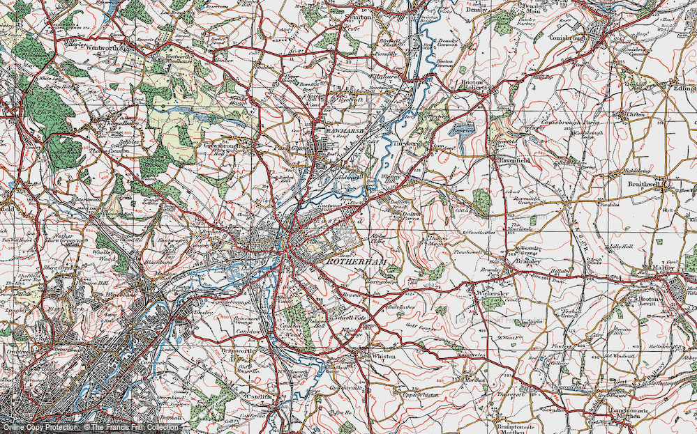 Old Map of East Dene, 1923 in 1923