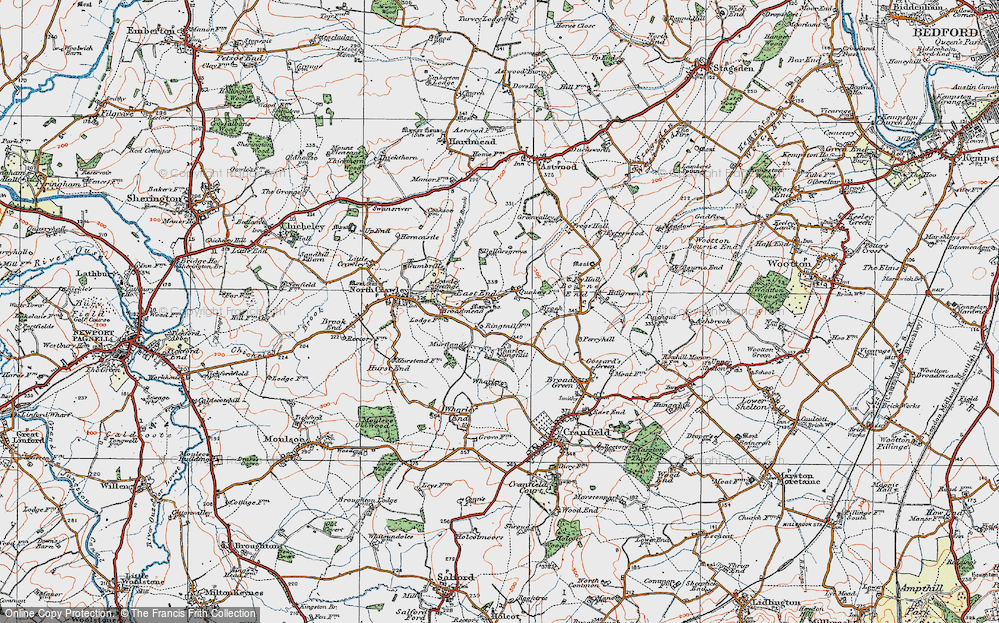 Old Map of East End, 1919 in 1919