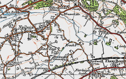 Old map of East End in 1919