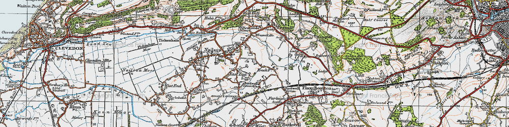 Old map of East End in 1919