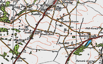 Old map of East End in 1919