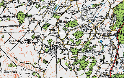 Old map of Barn Croft in 1919