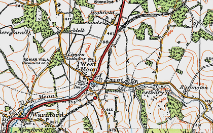 Old map of East End in 1919