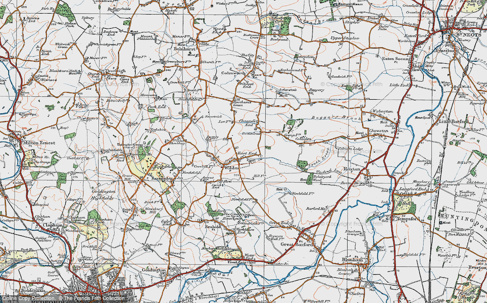 Old Map of East End, 1919 in 1919