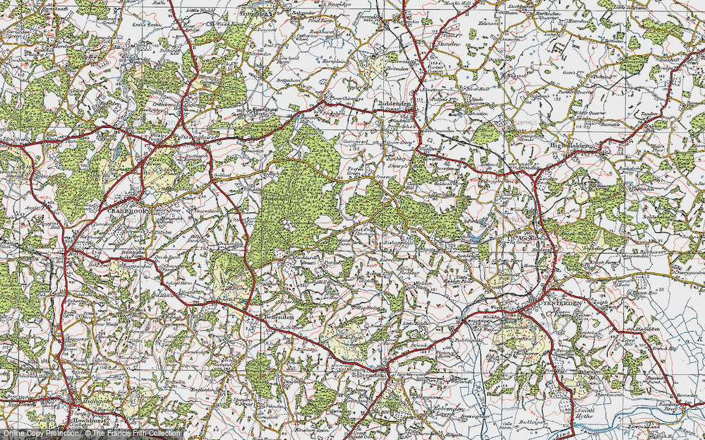 Old Map of East End, 1921 in 1921