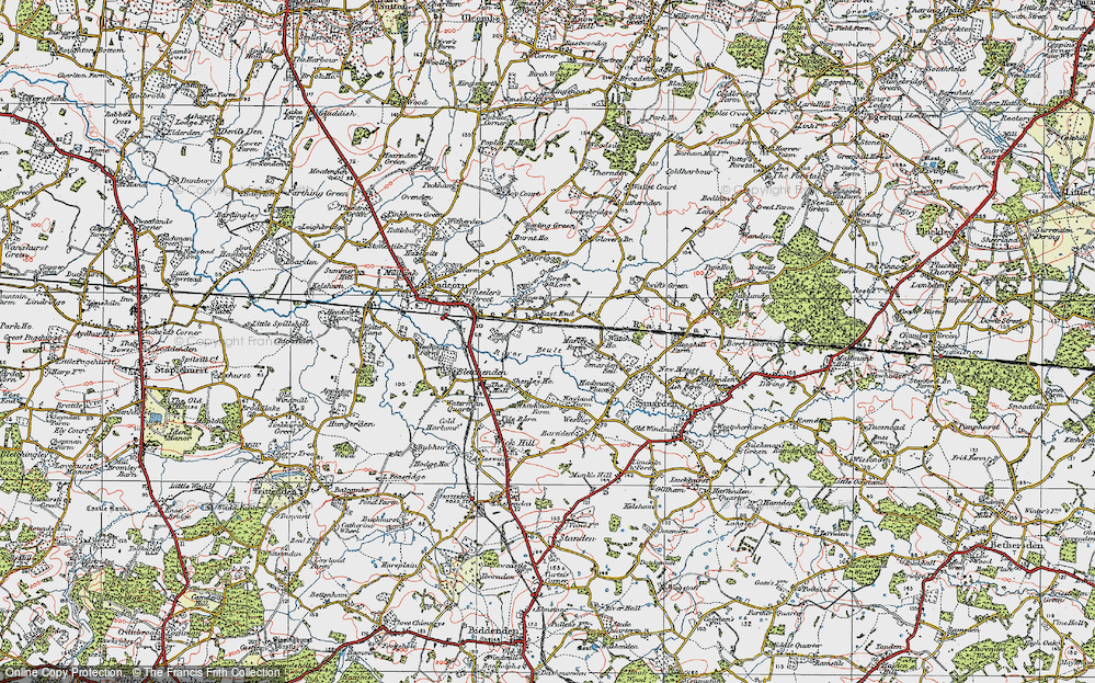 Old Map of East End, 1921 in 1921