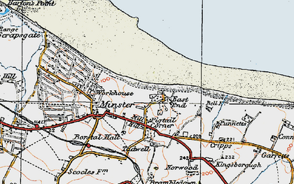 Old map of Brambledown in 1921