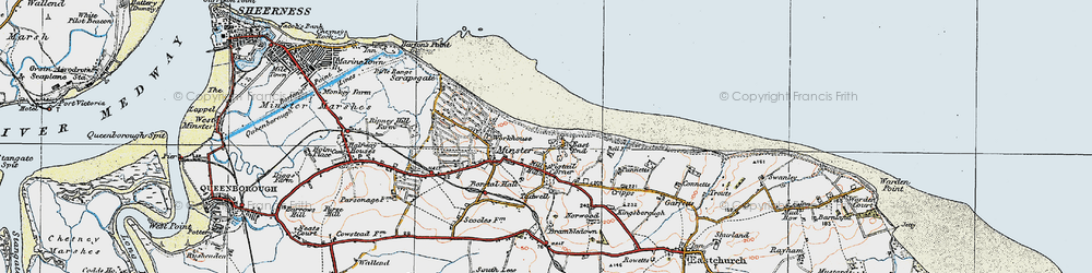 Old map of Brambledown in 1921