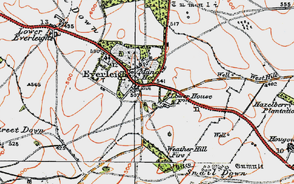 Old map of Beach's Barn in 1919