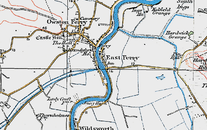 Old map of East Ferry in 1923