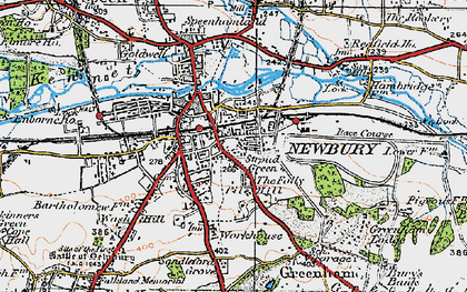 Old map of East Fields in 1919