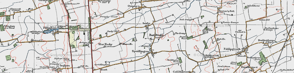 Old map of East Firsby in 1923