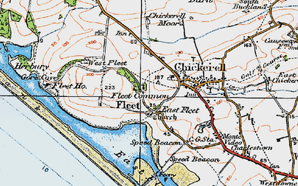 Old map of East Fleet in 1919